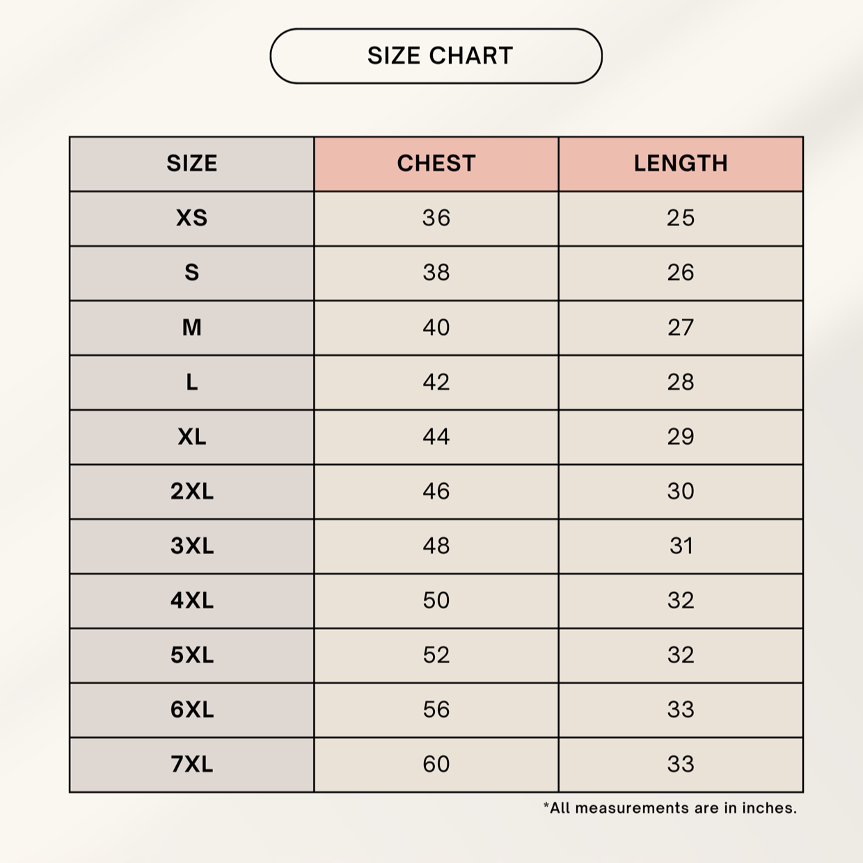 Color_Size Chart