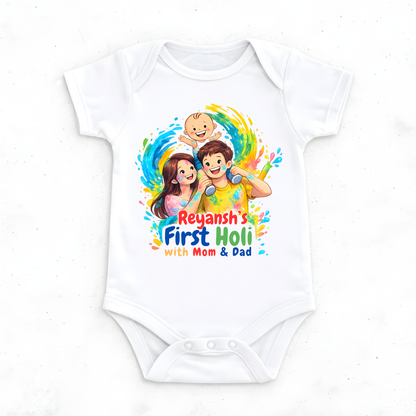Custom First Holi Onesie and T-Shirt for Baby Boys & Baby Girls!