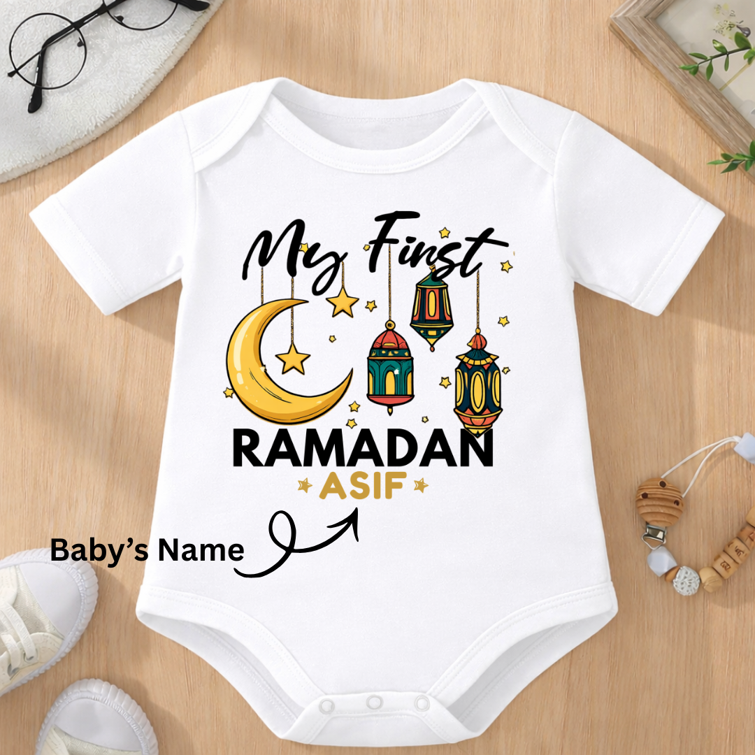 Custom First RAMADAN Onesie and T-Shirt for Baby Boys & Baby Girls!