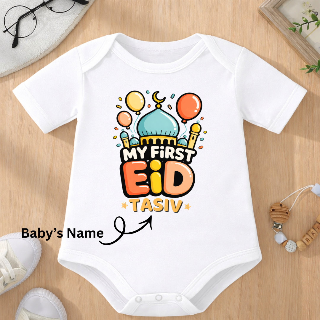 Custom First EID Onesie and T-Shirt for Baby Boys & Baby Girls!