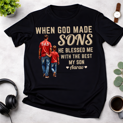 Customized Blessed with my son DAD T-Shirt!