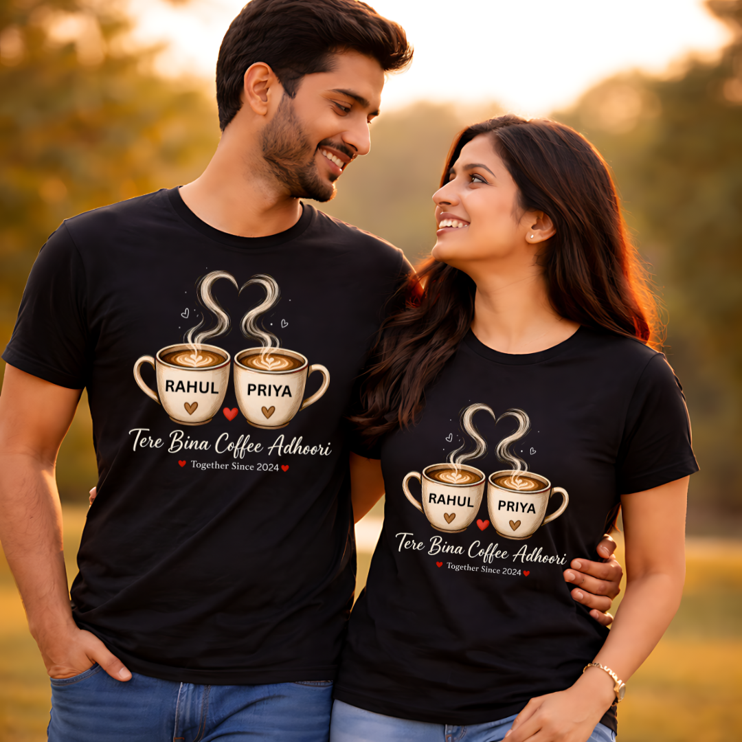 TERE BINA COFFEE ADHOORI (Single T-Shirt)!