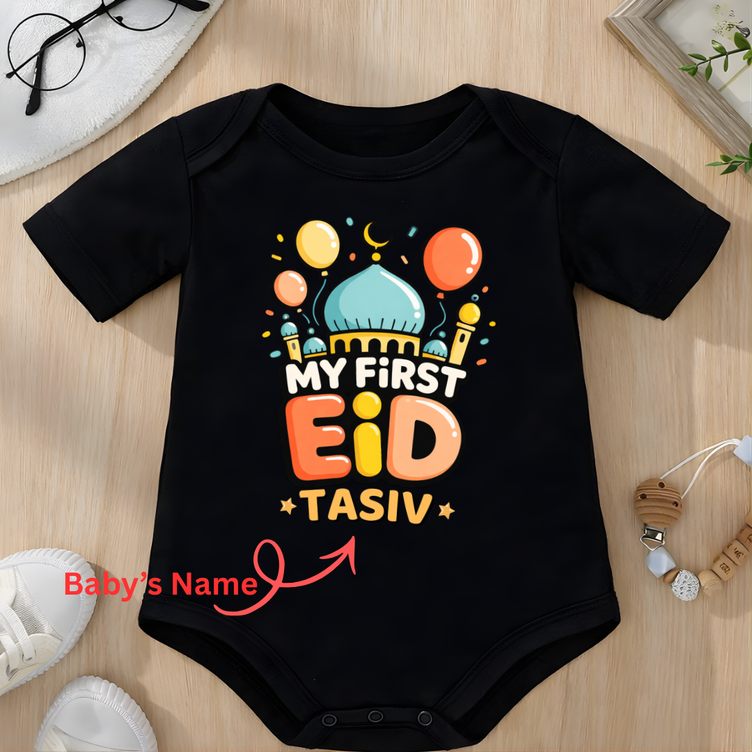 Custom First EID Onesie and T-Shirt for Baby Boys & Baby Girls!