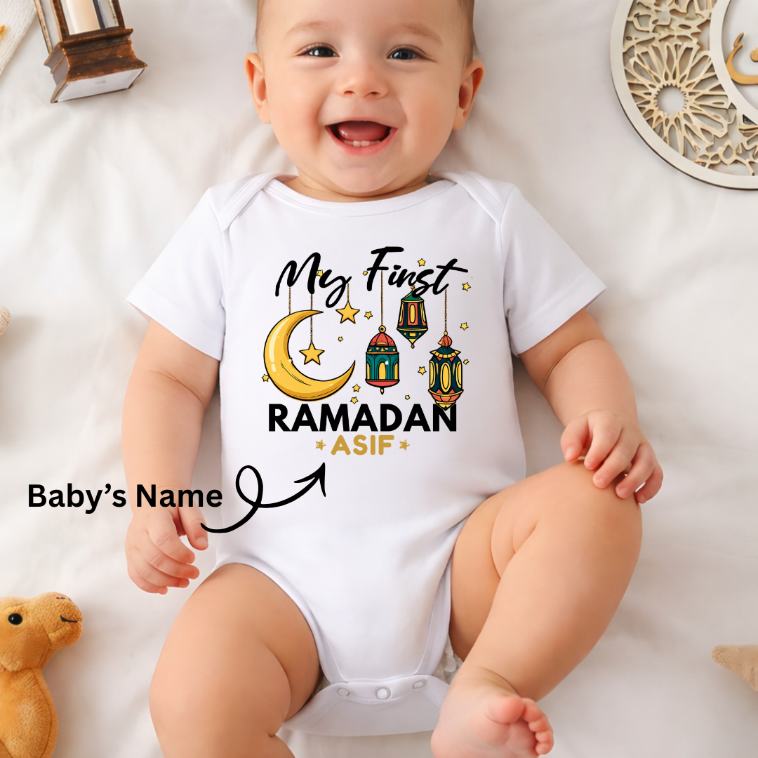 Custom First RAMADAN Onesie and T-Shirt for Baby Boys & Baby Girls!