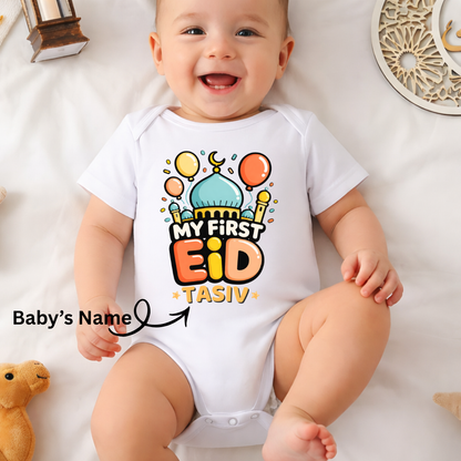 Custom First EID Onesie and T-Shirt for Baby Boys & Baby Girls!