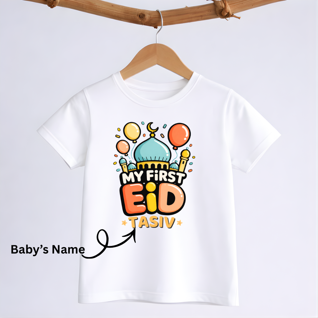 Custom First EID Onesie and T-Shirt for Baby Boys & Baby Girls!