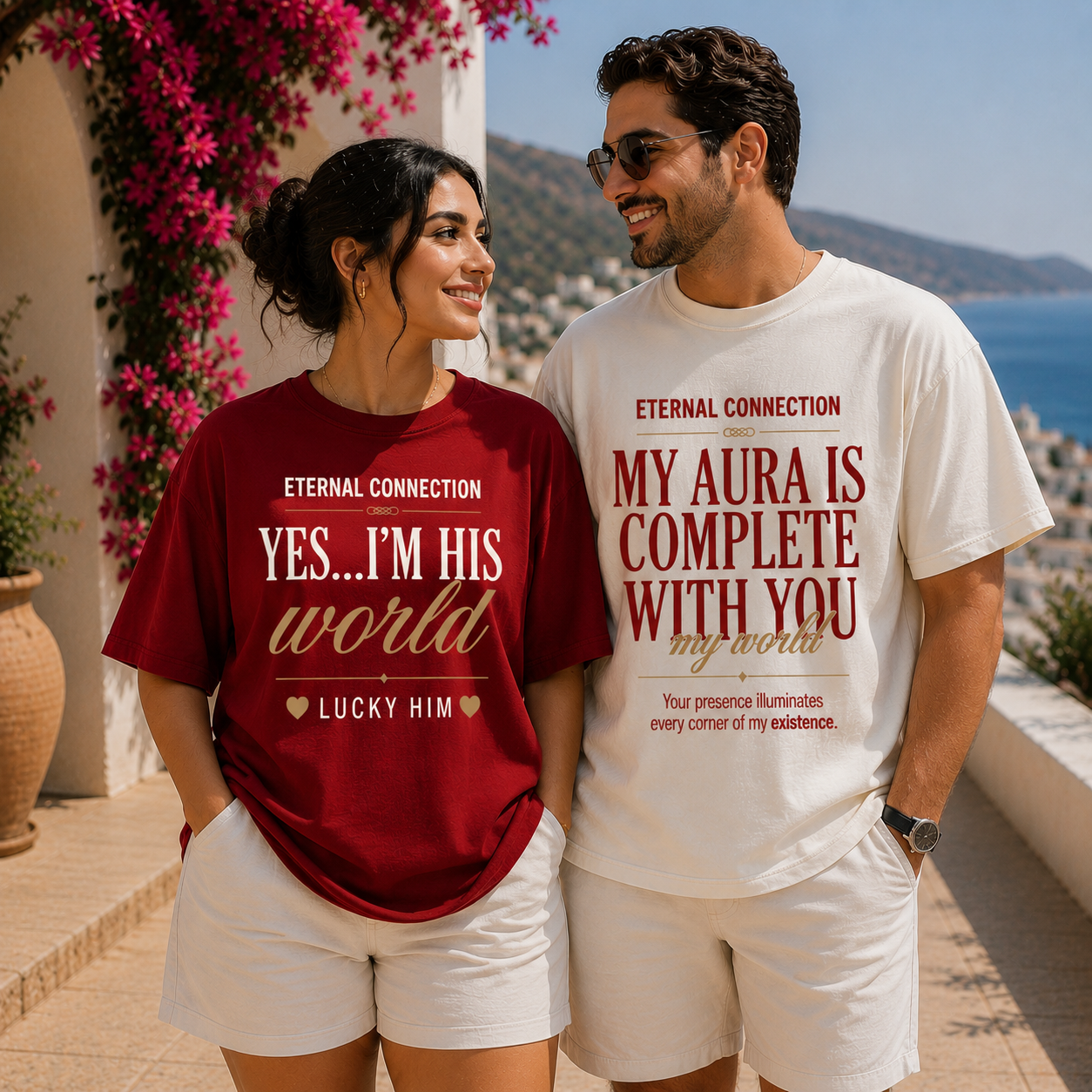 Eternal Connection – Premium Couple Oversized T-Shirt Combo!