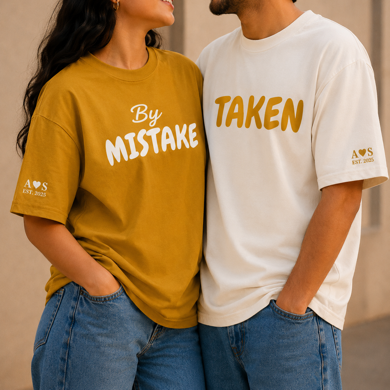 Taken By Mistake  Couple Oversized T-Shirt Set!