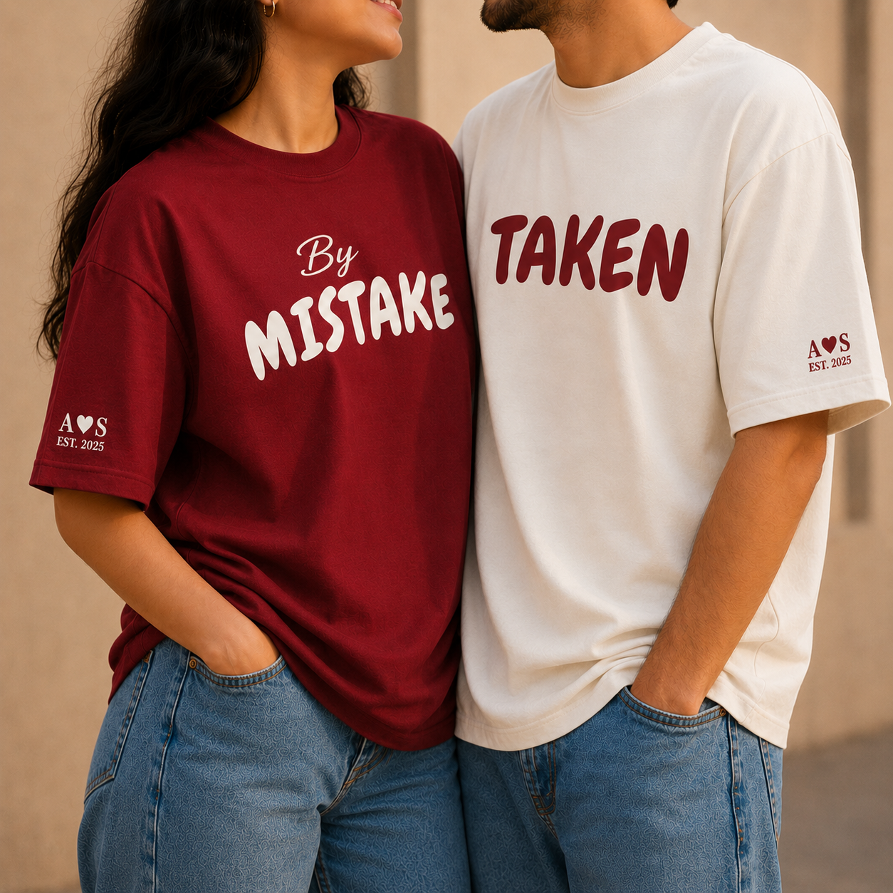 Taken By Mistake  Couple Oversized T-Shirt Set!