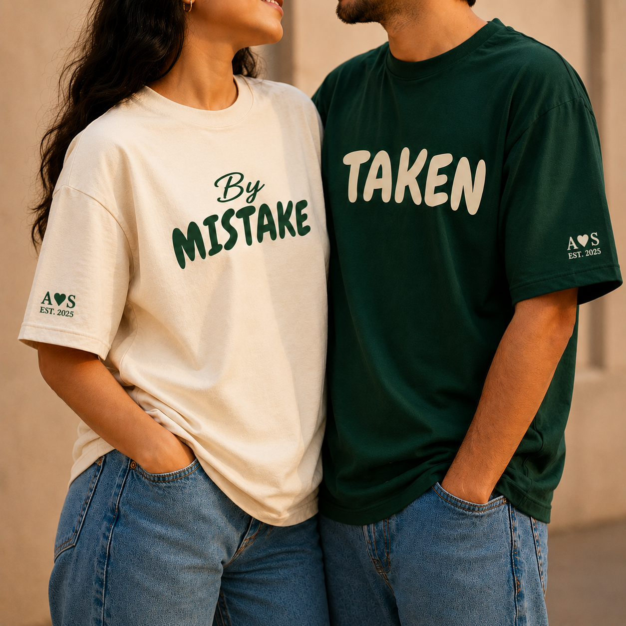 Taken By Mistake  Couple Oversized T-Shirt Set!