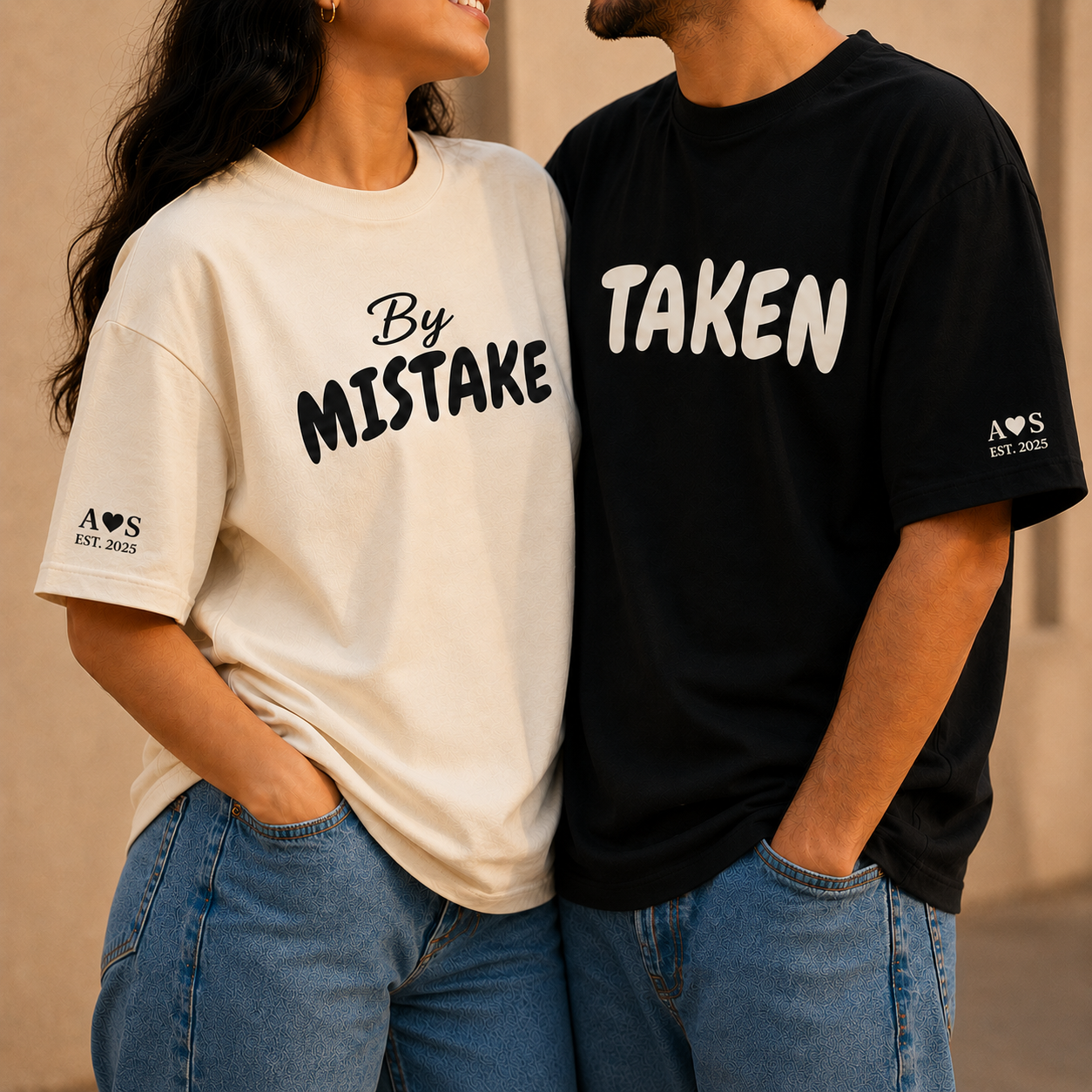 Taken By Mistake  Couple Oversized T-Shirt Set!