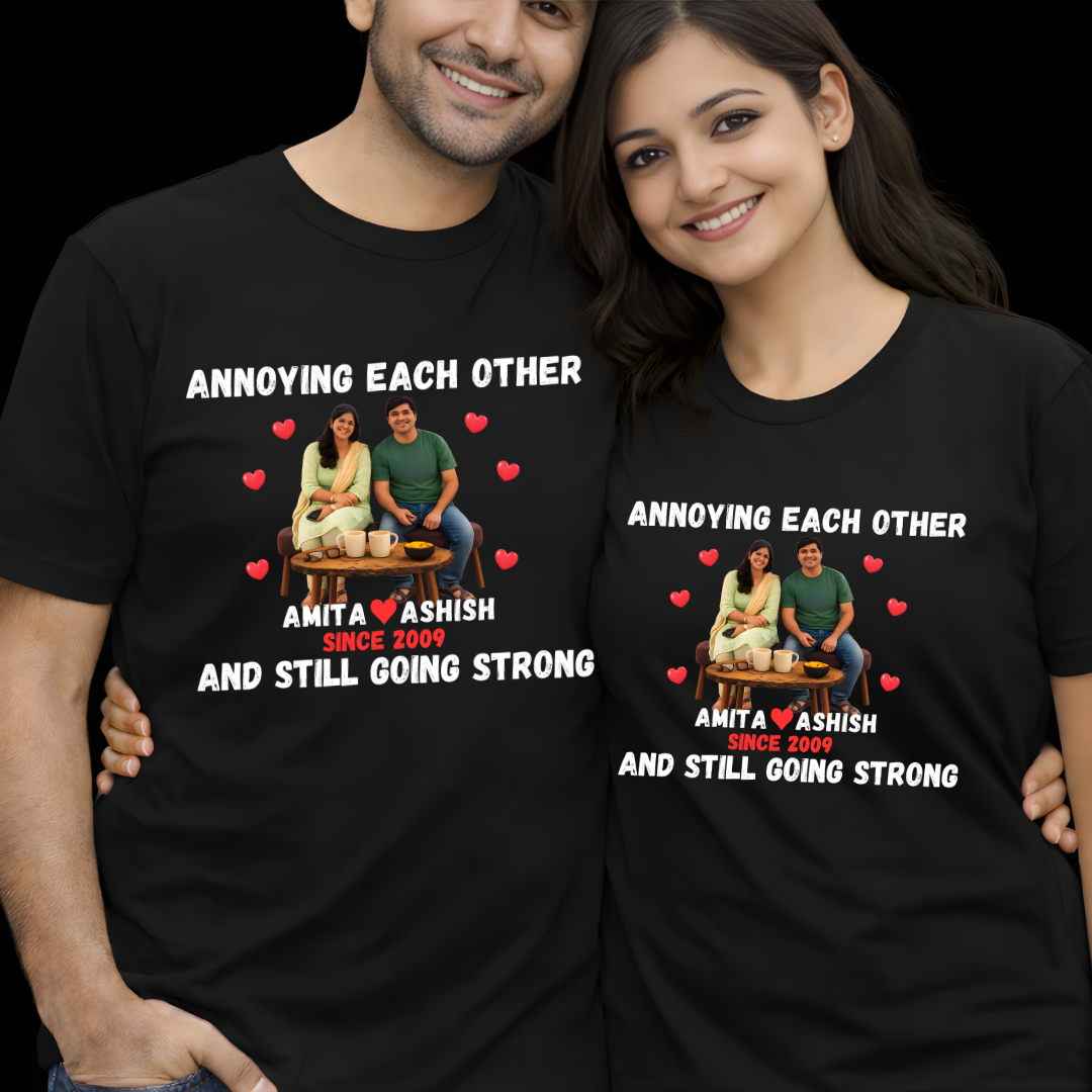 Custom Photo Couple GOING STRONG T-Shirt COMBO!